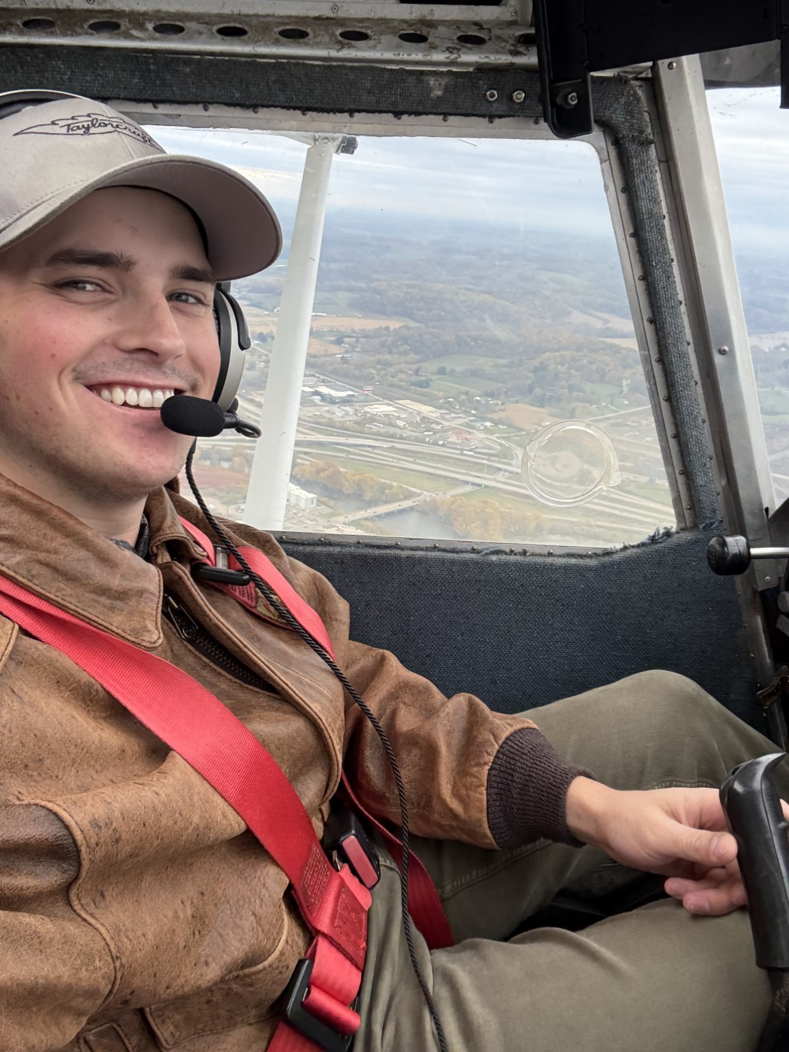 Jonathan Martin flying a classic tailwheel airplane